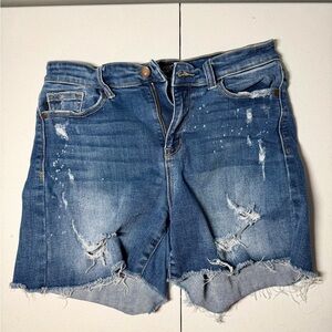 Judy Blue Frayed Hem Denim Shorts